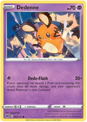 SWSH Brilliant Stars 067-172 Dedenne Reverse