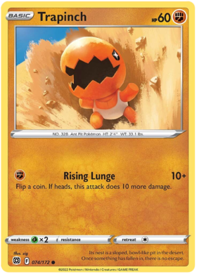 SWSH Brilliant Stars 074-172 Trapinch Reverse