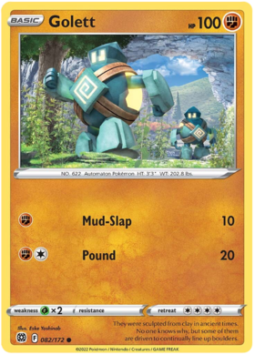 SWSH Brilliant Stars 082-172 Golett Reverse