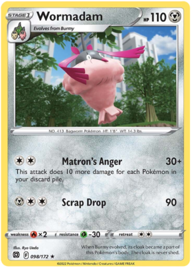 SWSH Brilliant Stars 098-172 Wormadam