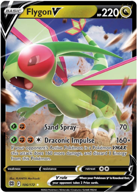 SWSH Brilliant Stars 106-172 Flygon V