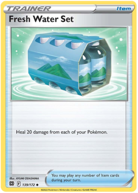 SWSH Brilliant Stars 139-172 Fresh Water Set Reverse