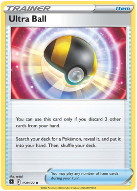 SWSH Brilliant Stars 150-172 Ultra Ball Reverse