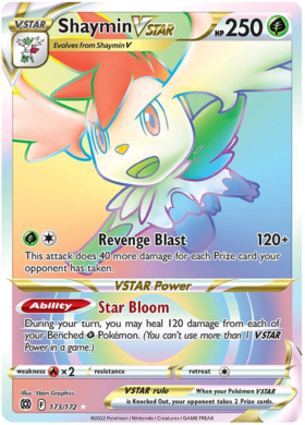 SWSH Brilliant Stars 173-172 Shaymin VSTAR