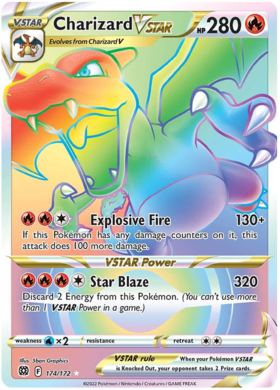 SWSH Brilliant Stars 174-172 Charizard VSTAR