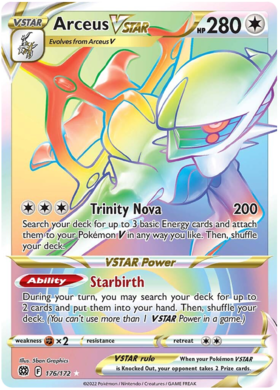 SWSH Brilliant Stars 176-172 Arceus VSTAR