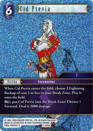 Final Fantasy Opus VII 7-095 Cid Previa Foil