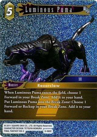 Final Fantasy Opus VIII 8-080 Luminous Puma Foil