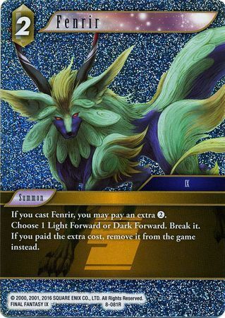 Final Fantasy Opus VIII 8-081 Fenrir Foil