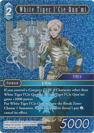 Final Fantasy Opus X 10-040 White Tiger l'Cie Qun'mi Foil
