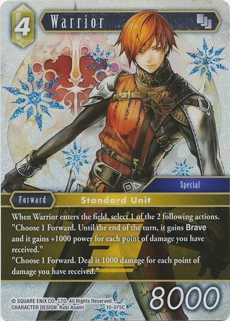 Final Fantasy Opus X 10-075 Warrior Foil