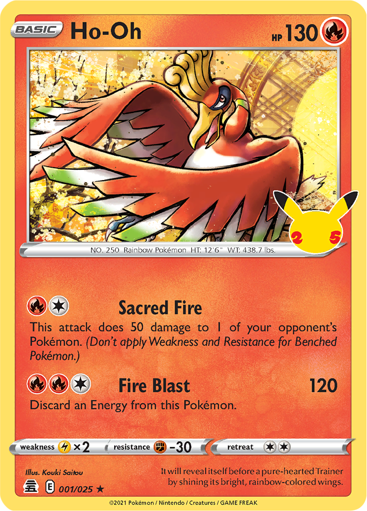 Pokemon Celebrations 001-025 Ho-Oh