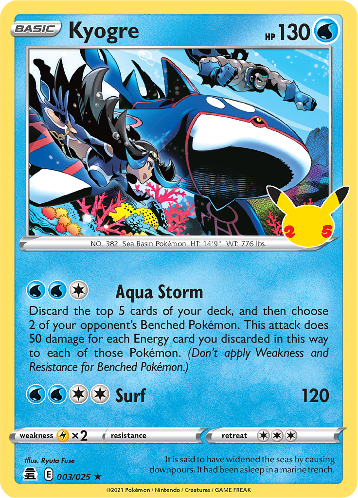 Pokemon Celebrations 003-025 Kyogre