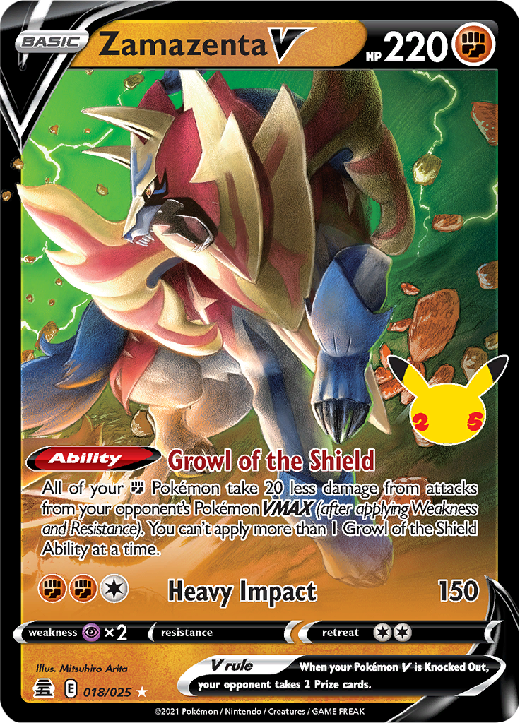 Pokemon Celebrations 018-025 Zamazenta V