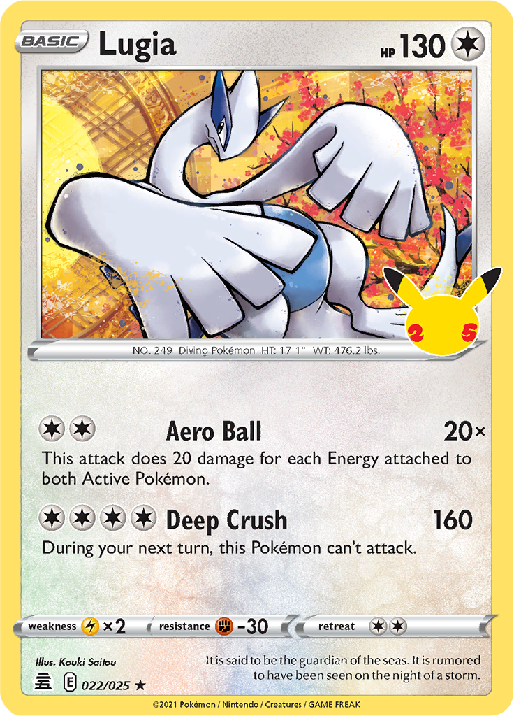 Pokemon Celebrations 022-025 Lugia