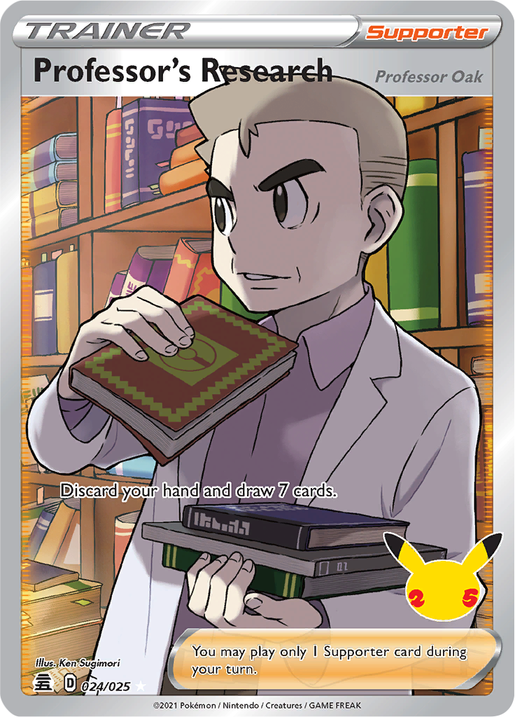 Pokemon Celebrations 024-025 Professor’s Research Full Art
