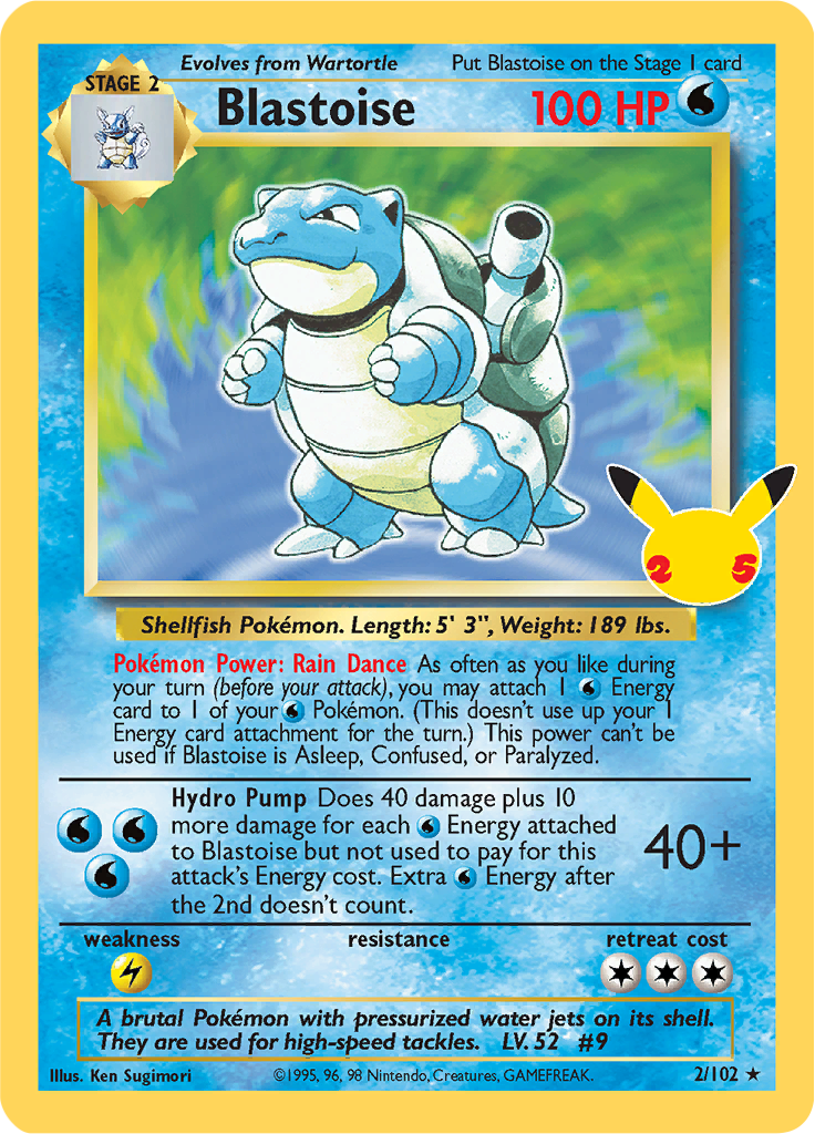 Pokemon Celebrations Blastoise Celebrations Classic Collection