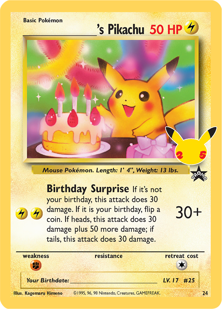 Pokemon Celebrations _____'s Pikachu Celebrations Classic Collection