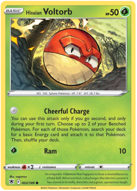 SWSH Astral Radiance 002-189 Hisuian Voltorb