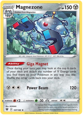 SWSH Astral Radiance 107-189 Magnezone