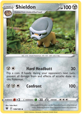 SWSH Astral Radiance 109-189 Shieldon