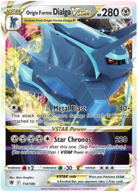 SWSH Astral Radiance 114-189 Origin Forme Dialga VSTAR