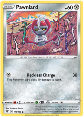 SWSH Astral Radiance 115-189 Pawniard