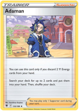 SWSH Astral Radiance 135-189 Adaman