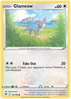 SWSH Astral Radiance 127-189 Glameow