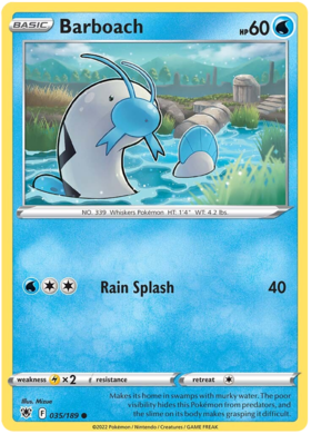 SWSH Astral Radiance 035-189 Barboach
