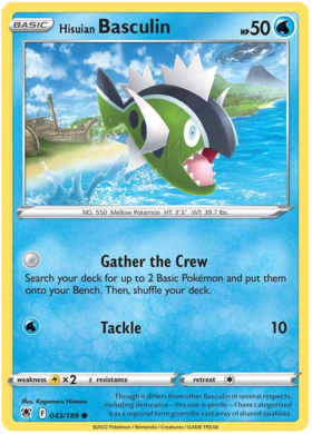SWSH Astral Radiance 043-189 Hisuian Basculin