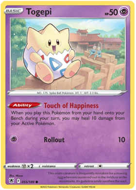 SWSH Astral Radiance 055-189 Togepi