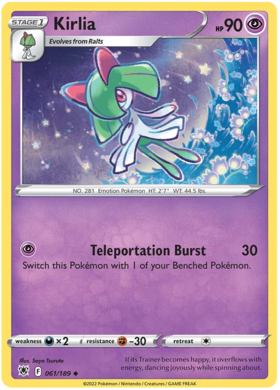 SWSH Astral Radiance 061-189 Kirlia