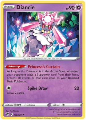SWSH Astral Radiance 068-189 Diancie