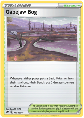 SWSH Astral Radiance 142-189 Gapejaw Bog