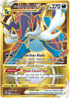 SWSH Astral Radiance 209-189 Hisuian Samurott VSTAR