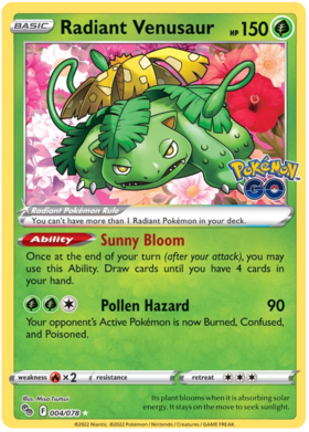 SWSH Pokemon Go 004-078 Radiant Venusaur