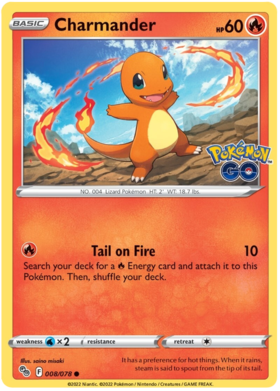 SWSH Pokemon Go 008-078 Charmander