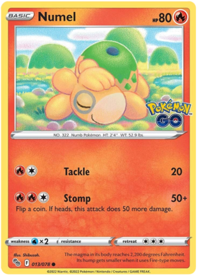 SWSH Pokemon Go 013-078 Numel