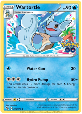 SWSH Pokemon Go 016-078 Wartortle