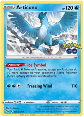 SWSH Pokemon Go 024-078 Articuno