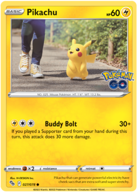 SWSH Pokemon Go 027-078 Pikachu