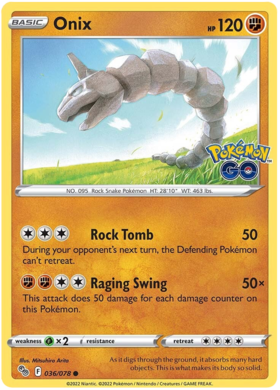 SWSH Pokemon Go 036-078 Onix