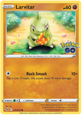 SWSH Pokemon Go 037-078 Larvitar