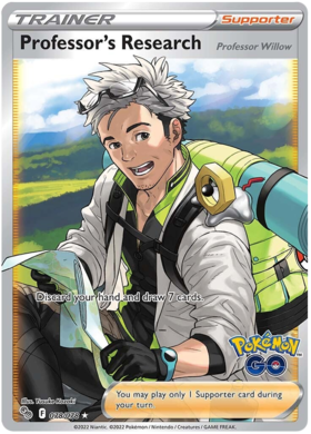 SWSH Pokemon Go 078-078 Professor's Research (Professor Willow)