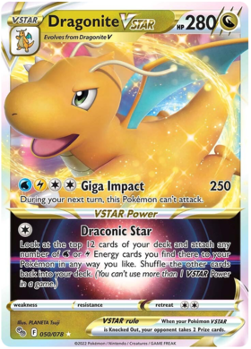 SWSH Pokemon Go 050-078 Dragonite VSTAR