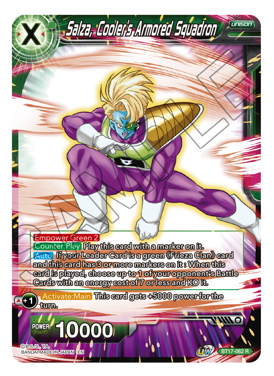 Ultimate Squad BT17-062 Salza, Cooler's Armored Squadron