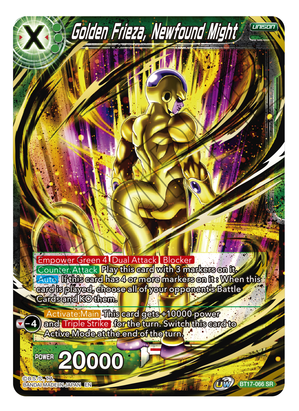 Ultimate Squad BT17-066 Golden Frieza, Newfound Might