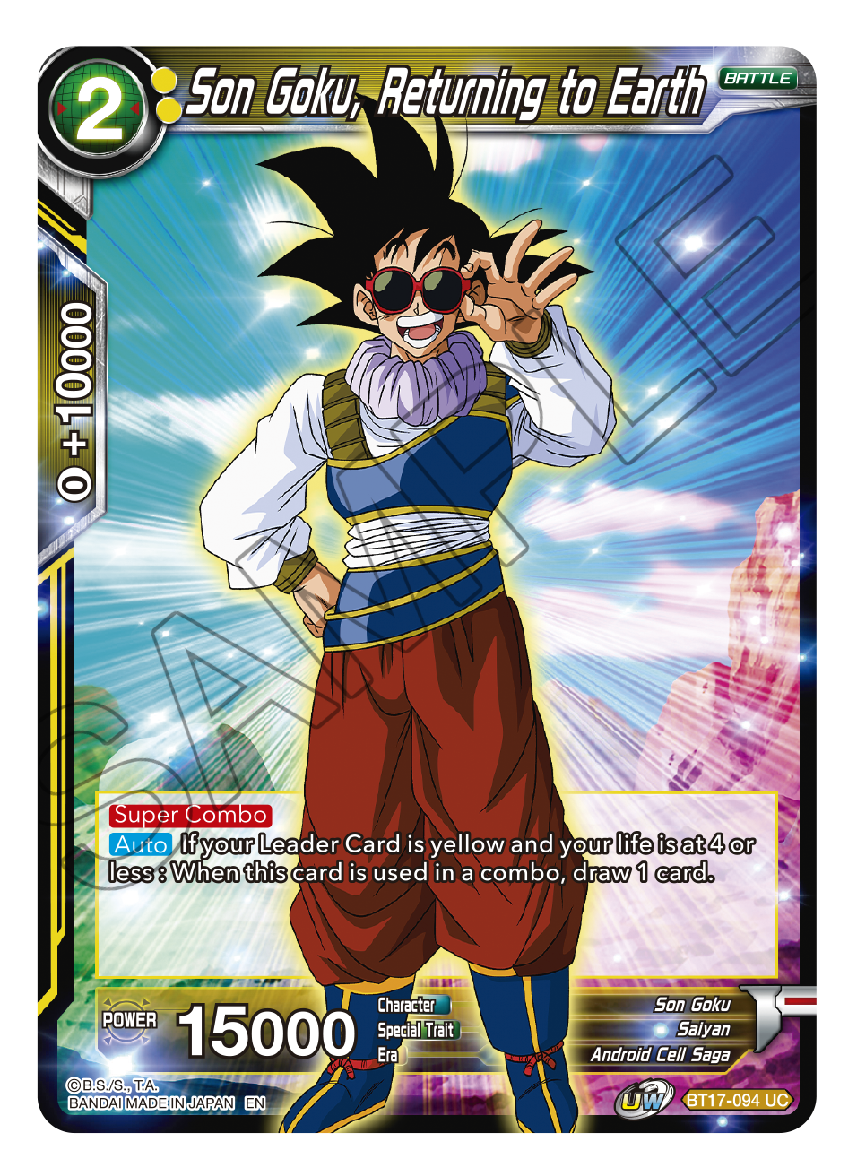 Ultimate Squad BT17-094 Son Goku, Returning to Earth