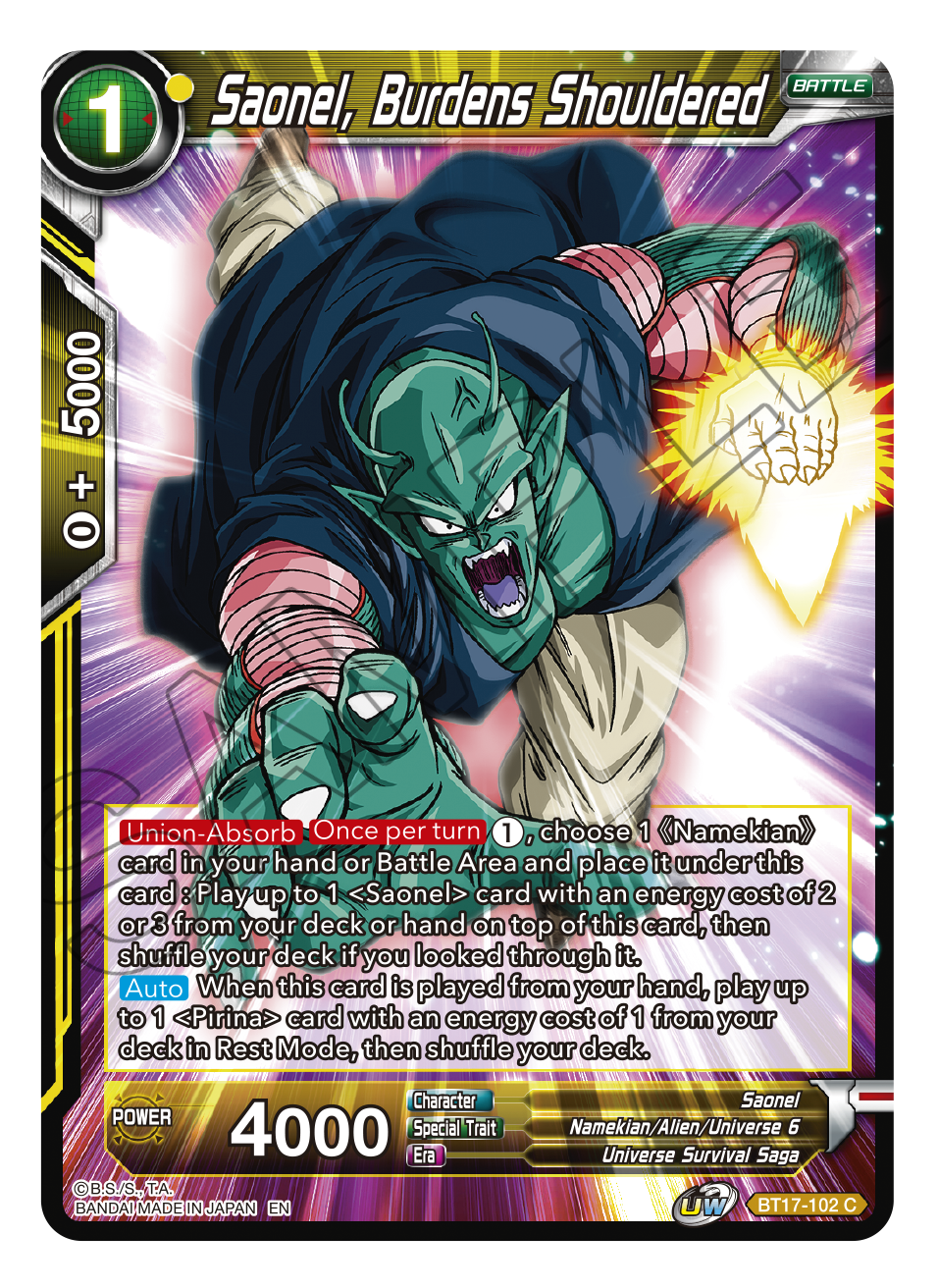 Ultimate Squad BT17-102 Saonel, Burdens Shouldered